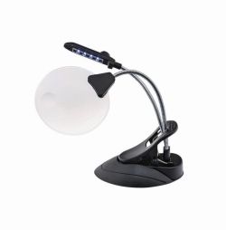 Lampada Da Tavolo Con Lente Di Ingrandimento Lente D'Ingrandimento Da Tavolo Lumeno 7213 Con LED - Verde, Ingrandimento 1,75x Lampada Da Laboratorio - 9