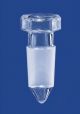Tappi vuoti, forma esagonale, fondo appuntito, vetro borosilicato 3.3