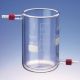Beaker, vetro, incamiciati con olive PTFE, tipo T-GL