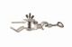 Pinza per burette, acciaio.