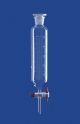 Separating funnels, cylindrical, with PTFE key, borosilicate glass 3.3