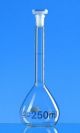 Matracci volumetrici, vetro borosilicato 3.3, classe A, graduazioni blu, con tappi in PP, incl. certificato di calibrazione DAkkS