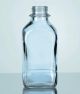 Bottiglie quadrate a bocca stretta, vetro soda-lime