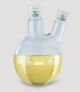 Palloni a fondo sferico a due colli, angolati, in vetro borosilicato 3.3