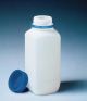 Bottiglie quadrate a bocca larga, HDPE, con tappo a vite, PP