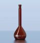 Volumetric flask DURAN,®,, amber glass, class A, white graduated
