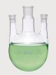 Palloni a fondo tondo con tre colli, giunti NS, paralleli, vetro Borosilicato 3.3